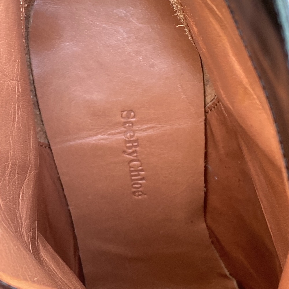 See by Chloe Patent Leather Gold Buckle Boots - Picture 8 of 14